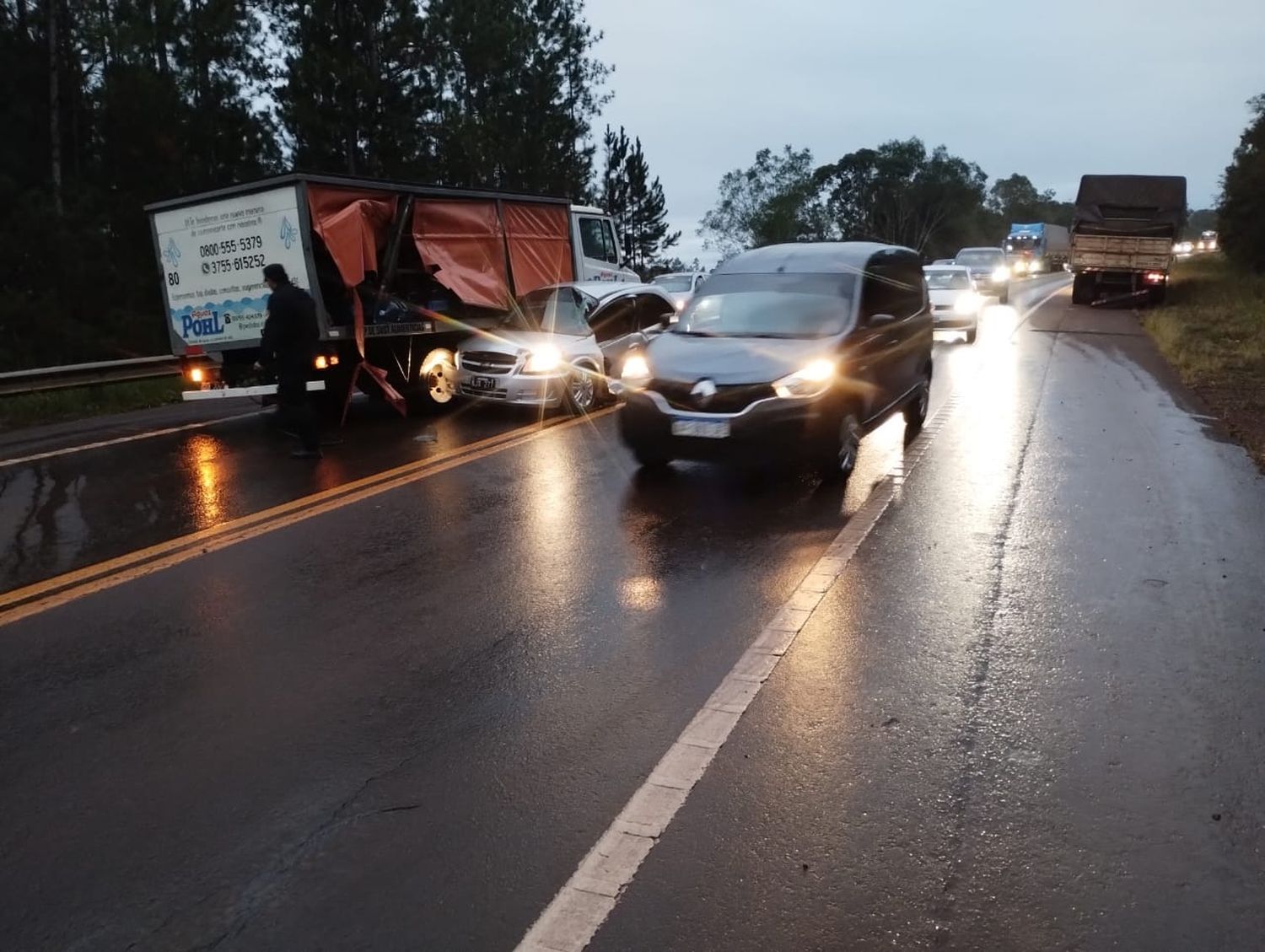 Accidente sobre la  Ruta Nacional 14