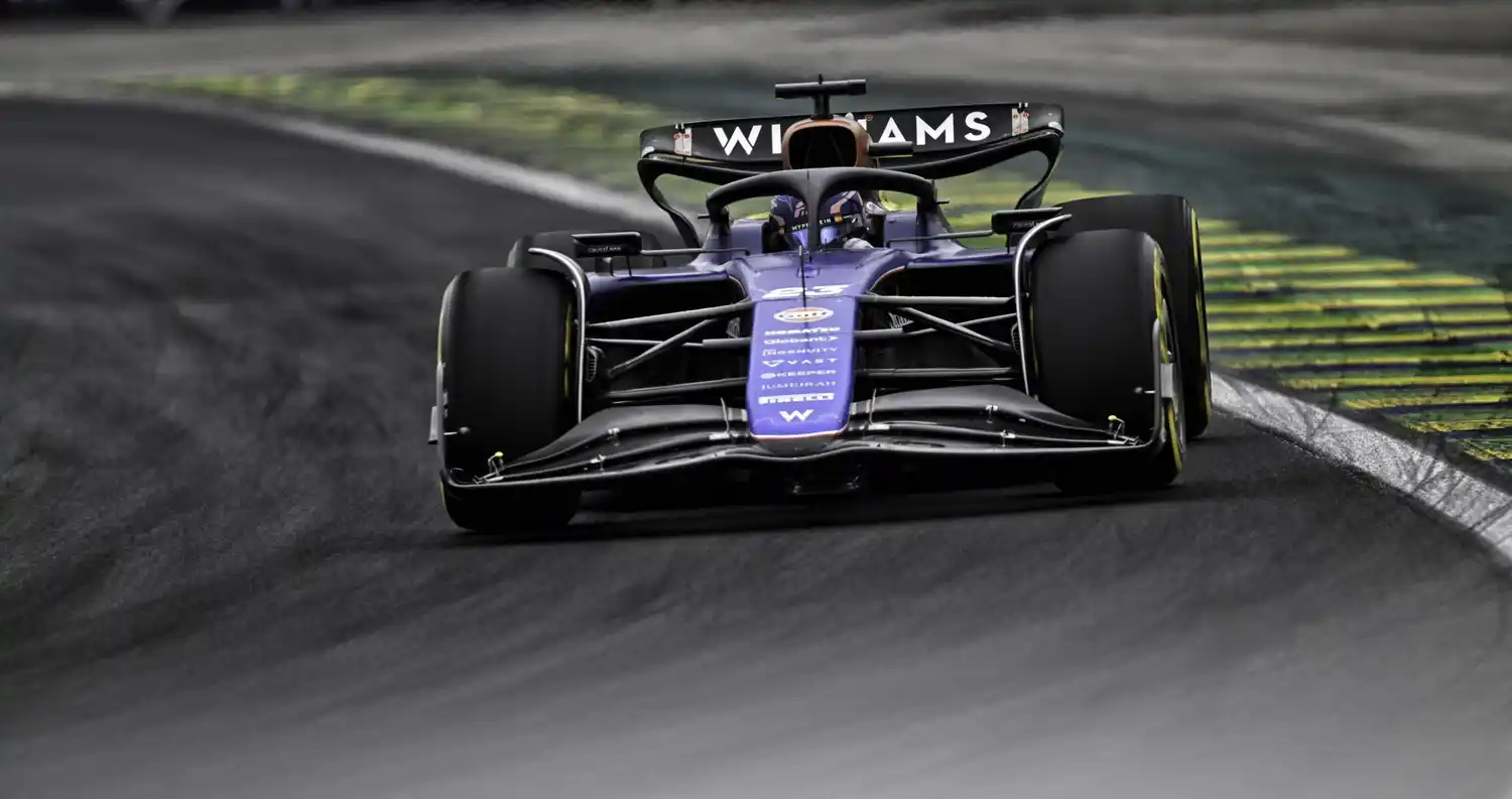 Colapinto, girando en Interlagos.