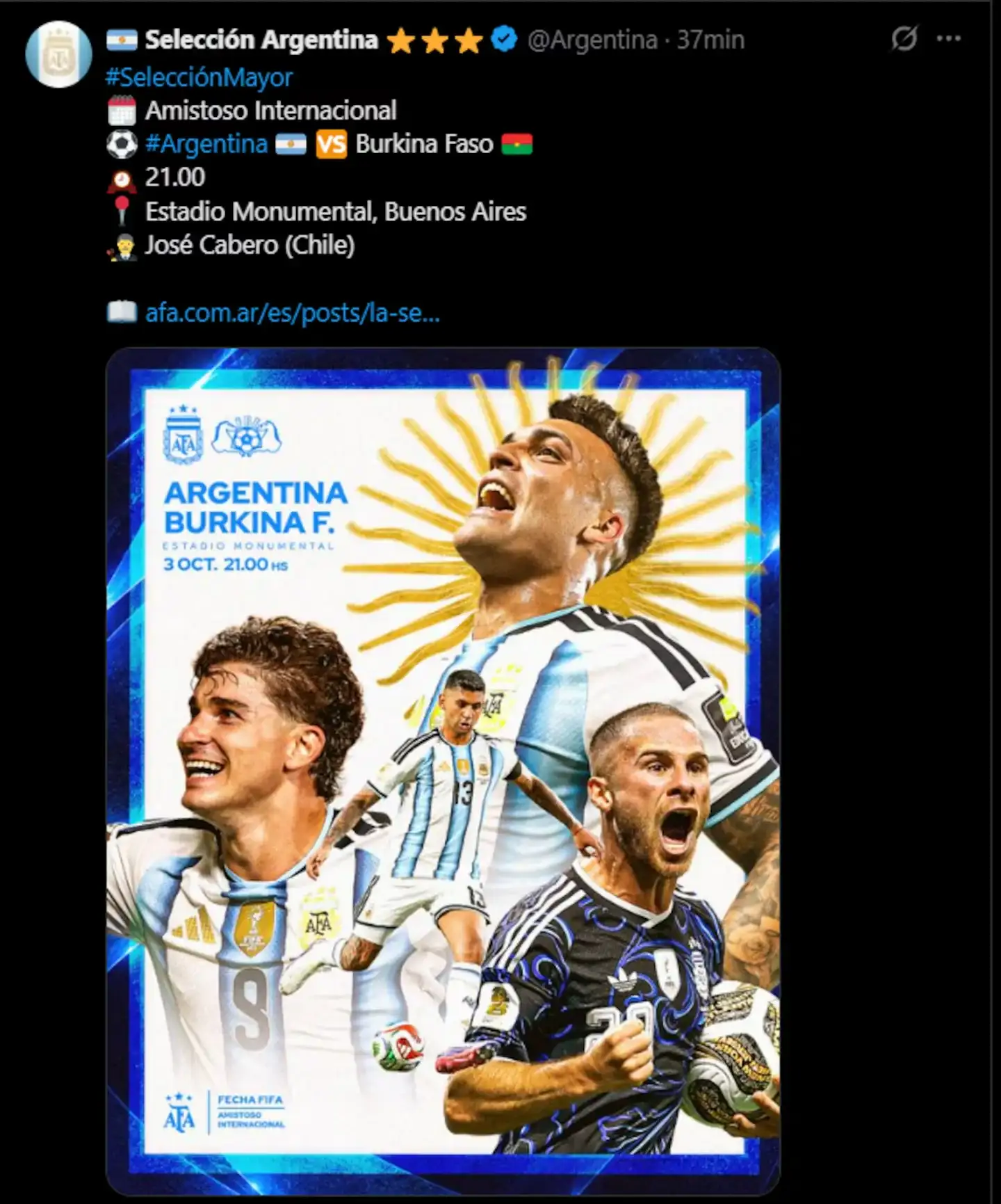 La AFA confirmó el partido de Argentina ante Burkina Faso tras horas de incertidumbre - 8