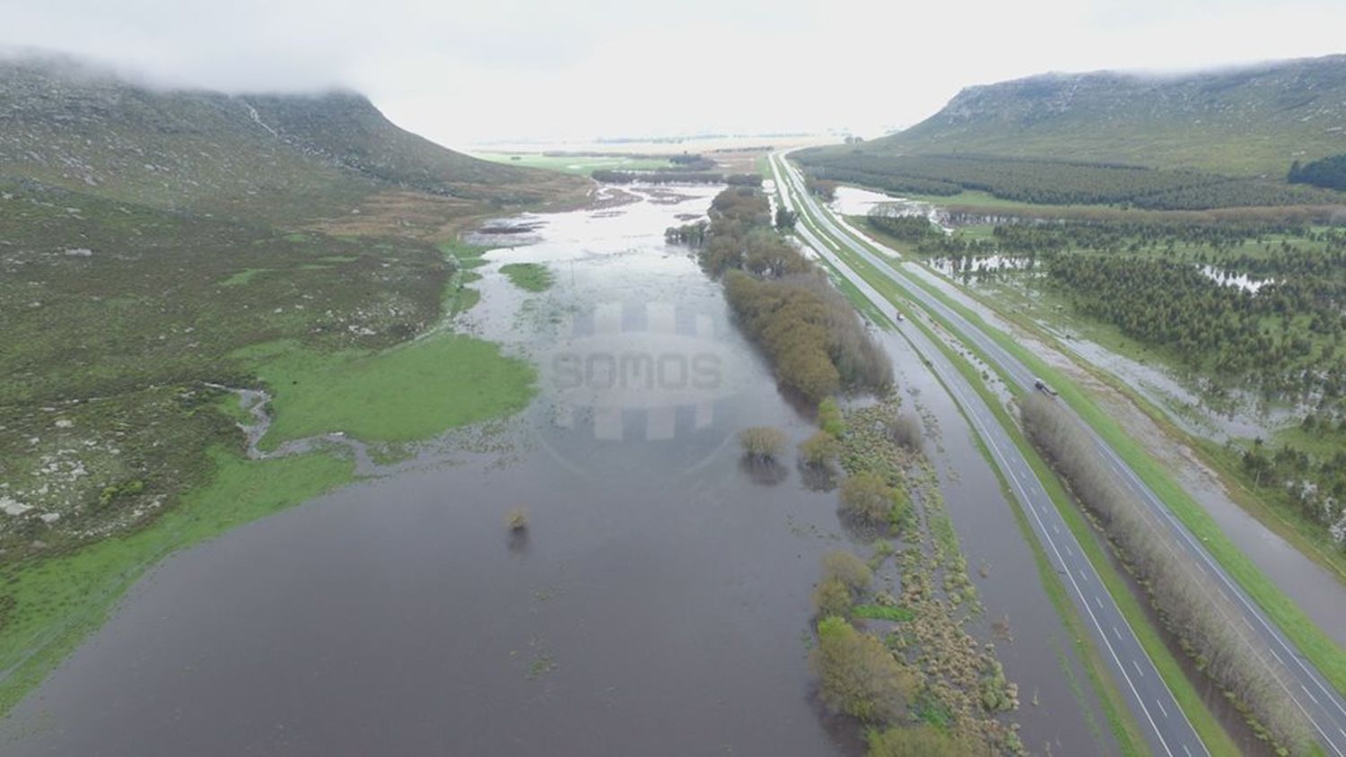 La foto increíble de cómo quedó la Ruta 226 tras la fuerte tormenta