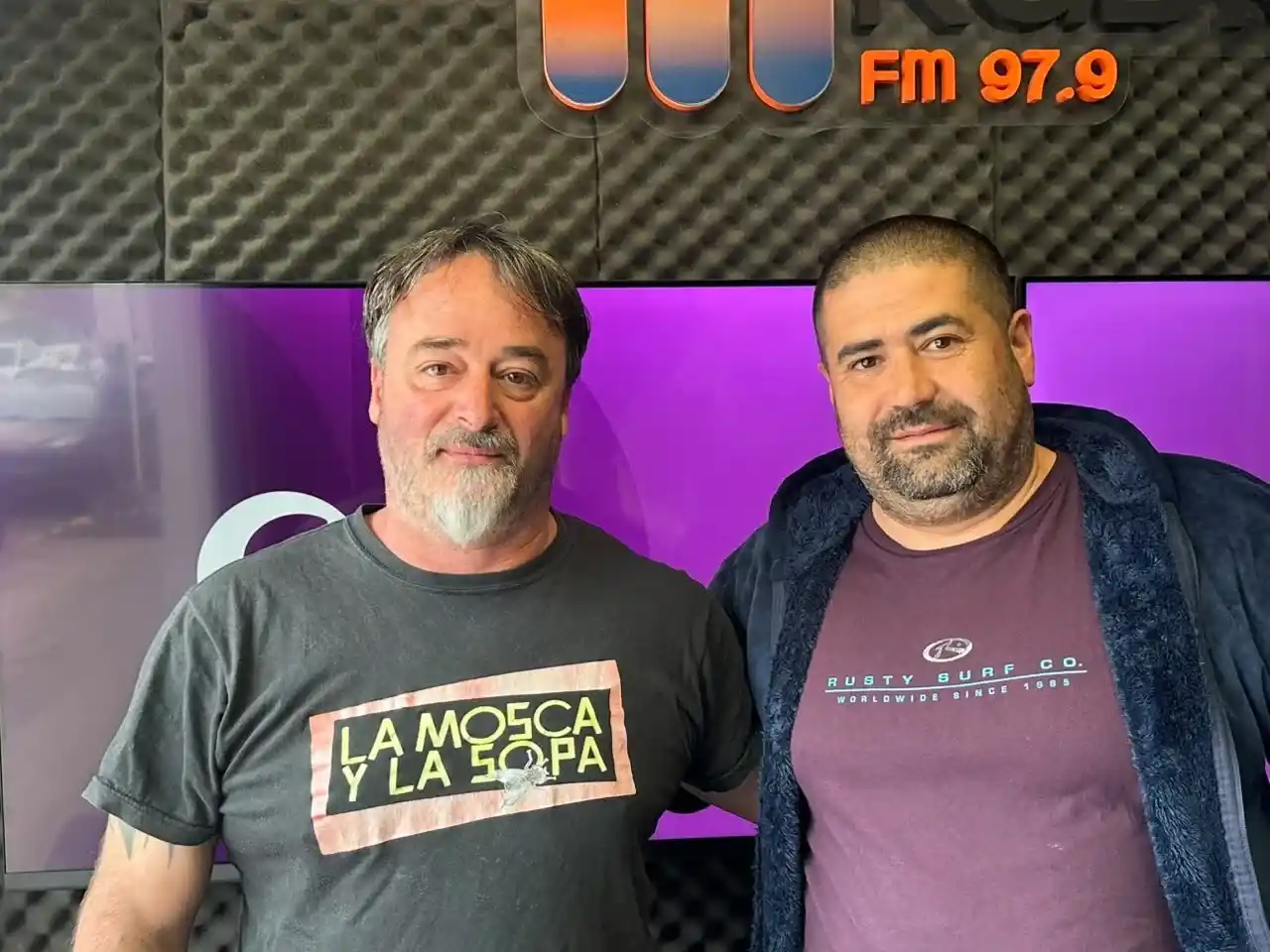Alejandro Montalivet y Julio Gigena. En Ecos Radio
