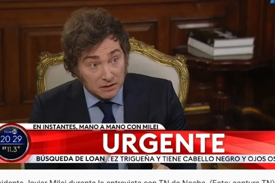 Milei: "Se están haciendo todos los esfuerzos para encontrar a Loan"