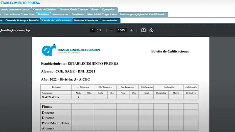 Libreta digital para seguimiento de la trayectoria escolar