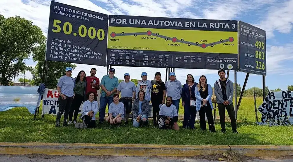 Vecinos autoconvocados por la autovía de la Ruta 3