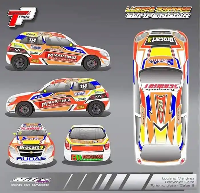 Se presenta el nuevo auto de Luciano Martínez