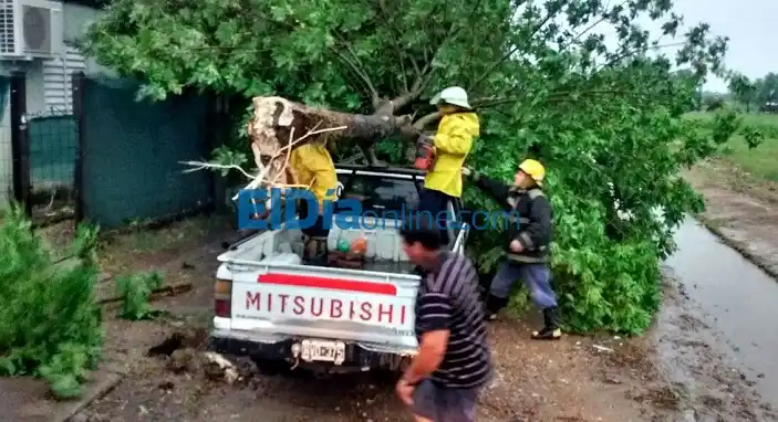 Tremendo temporal de lluvia y viento azota a Gualeguaychú