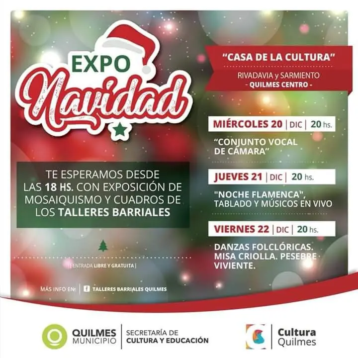 Quilmes: Comienza “Expo Navidad” en la Casa de la Cultura