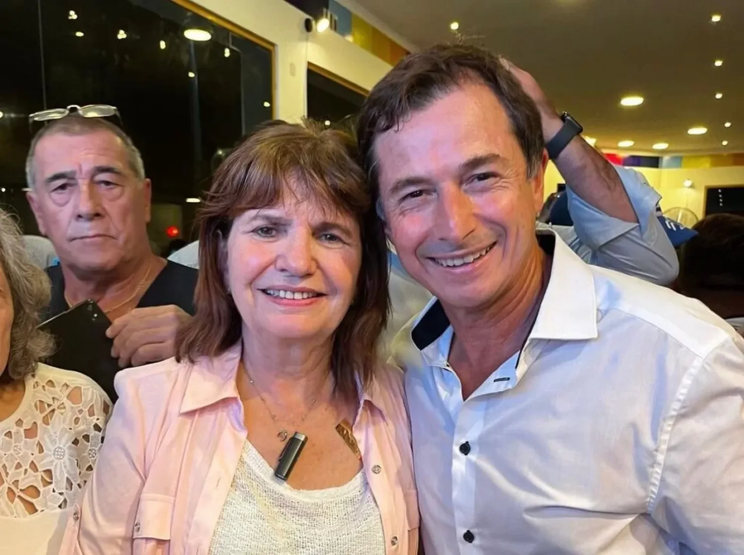 Patricia Bullrich, exministra de Seguridad y Daniel Lipovetzky, actual diputado de la Provincia de Buenos Aires