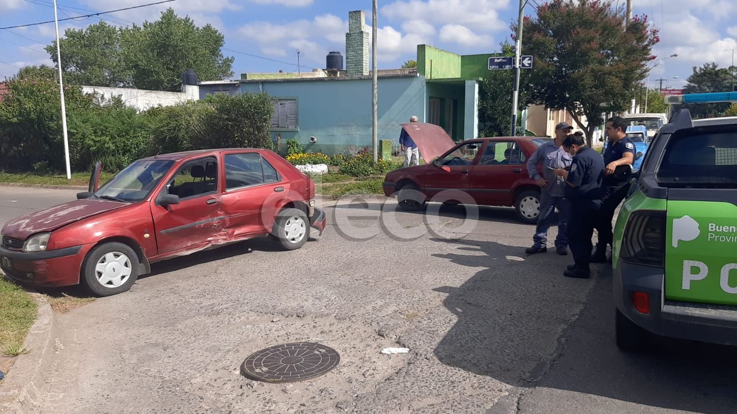 Una mujer fue trasladada al Hospital luego de un accidente en Duffau y Pujol
