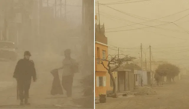 La tormenta de arena en Ica, Perú.