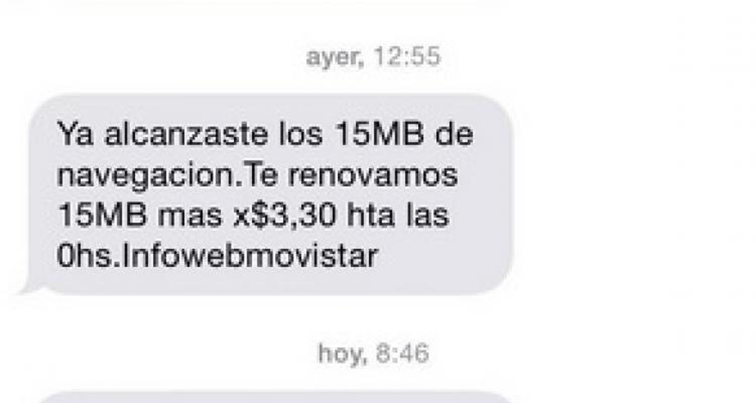 Las quejas por los 15 megas  de Movistar llegaron a San Pedro