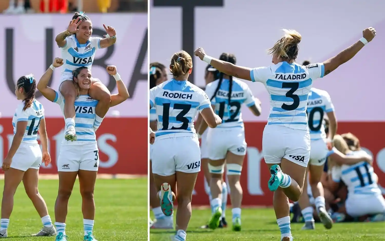 Las Yaguaretés hicieron historia en Dubái y lograron el ascenso al SVNS 2 con un try de la chascomunense María Taladrid