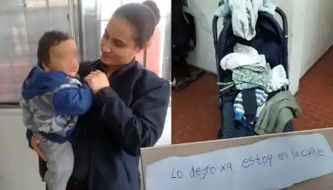 Abandonó a su bebé con una carta: “Lo dejo porque estoy en la calle”