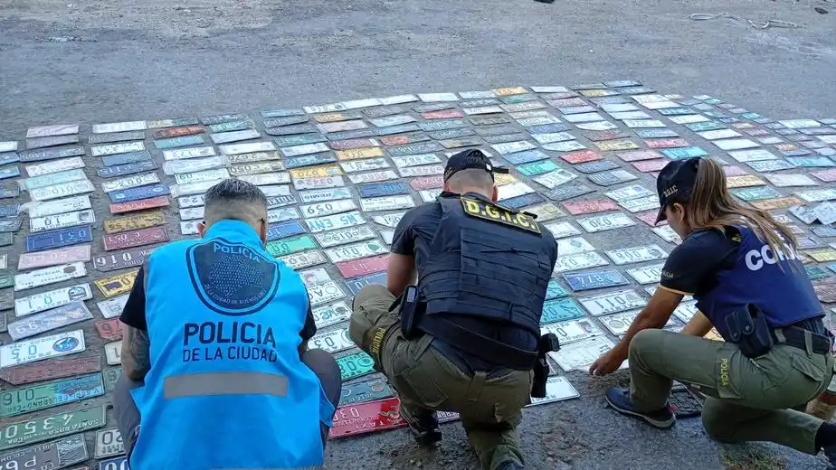 Secuestro de patentes truchas en barrio Pueyrredón