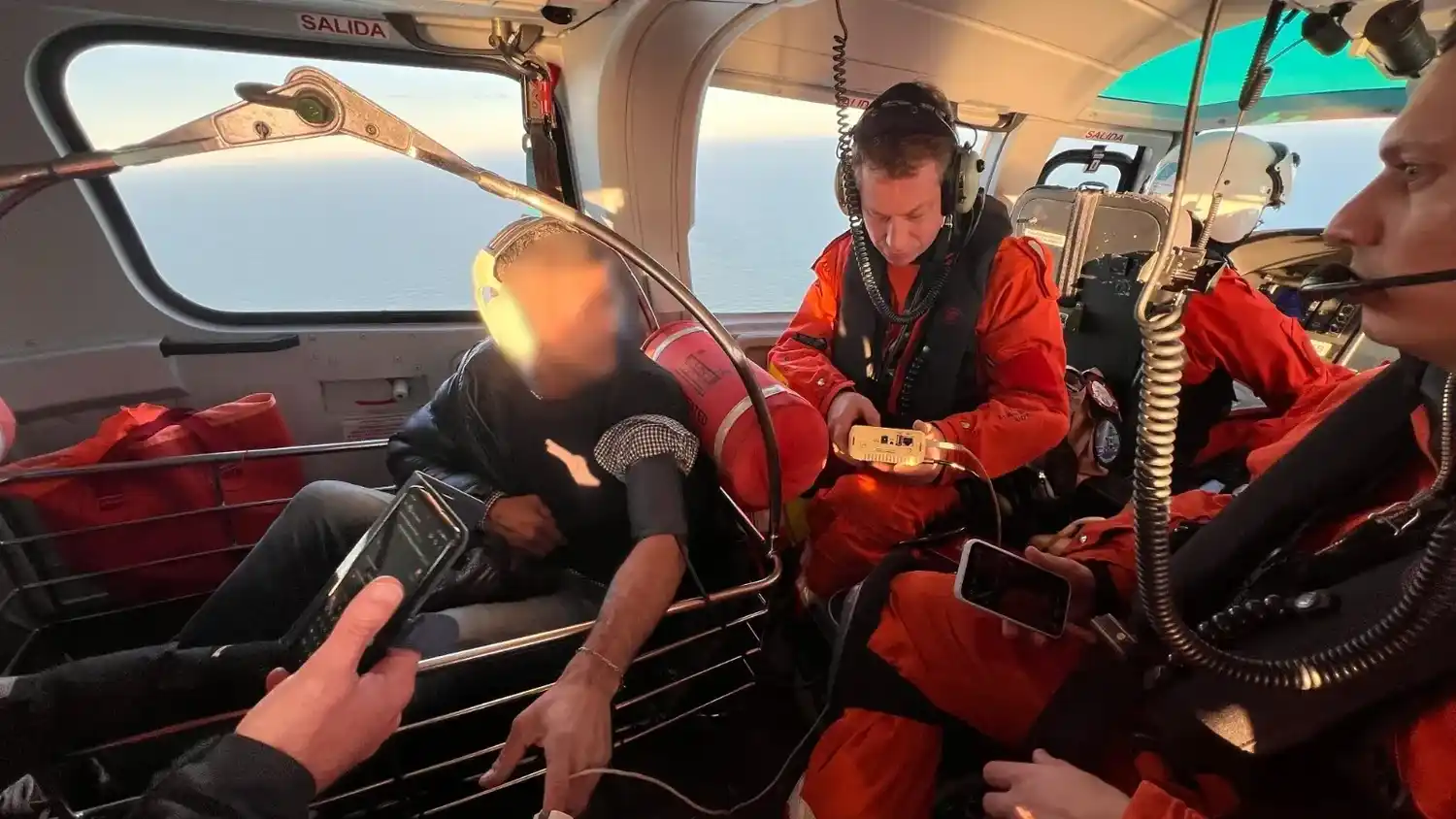 Prefectura realizó una aeroevacuación de emergencia en pleno Día de la Patria