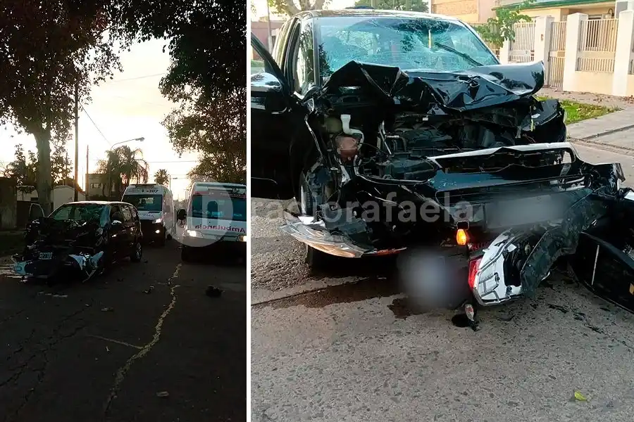 Violento accidente en las calles rafaelinas terminó con un hombre inconsciente