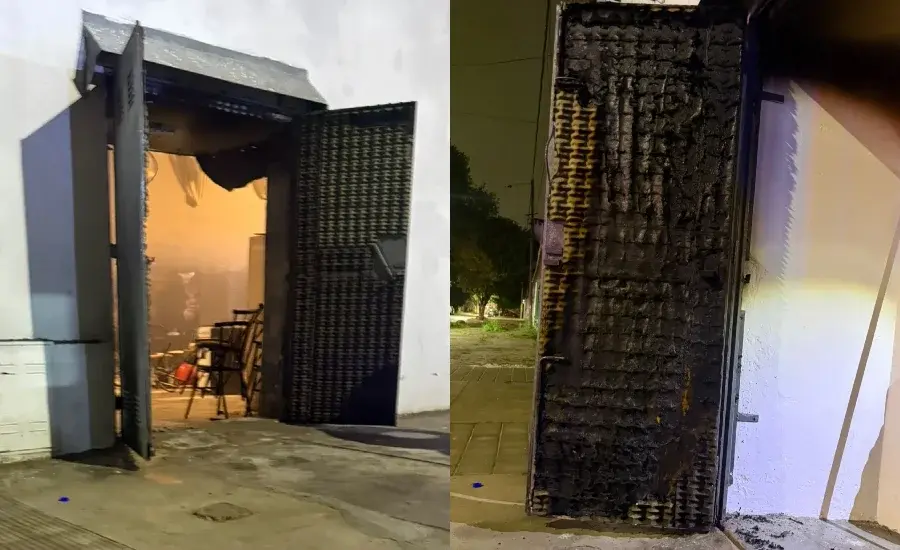 Investigan un incendio intencional contra un salón de fiestas de zona sur.