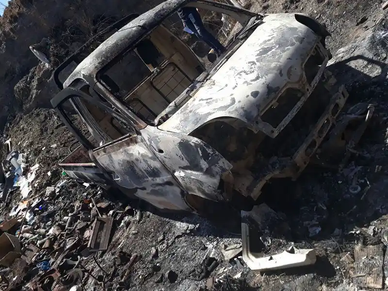 Hallaron incendiada la camioneta que fue robada