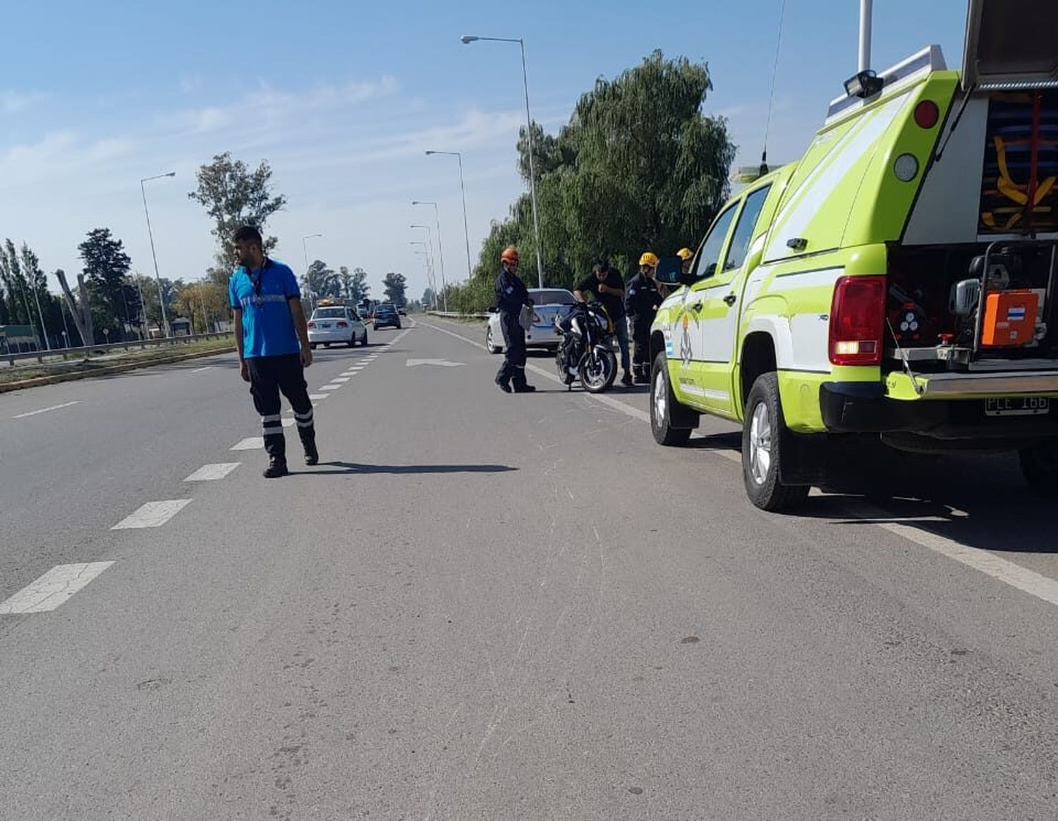 Joven venadense fue hospitalizado tras caer de su moto en ruta 33 