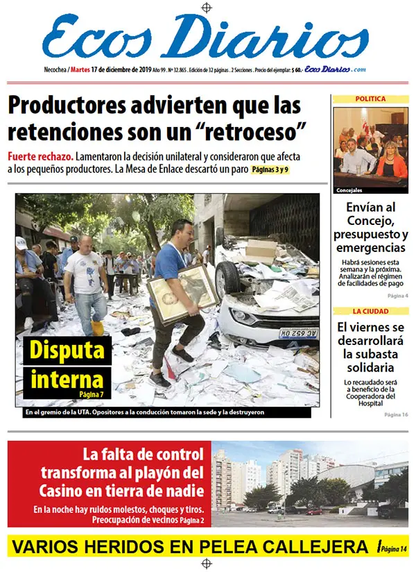 Tapa del 17 de diciembre de 2019
