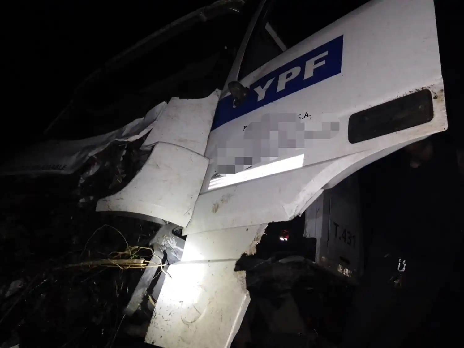 Dos camiones involucrados en un accidente vial