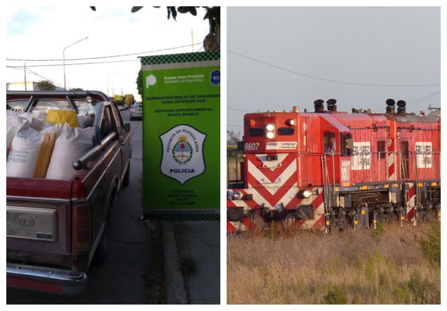 Como en un film de vaqueros: Fueron detenidos por frenar un tren y se llevaron 2 mil kilos de trigo