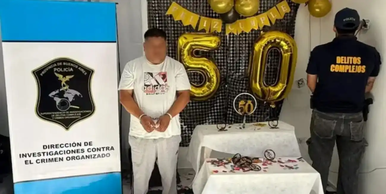 Festejaba sus 50 años en La Plata y lo detuvieron.