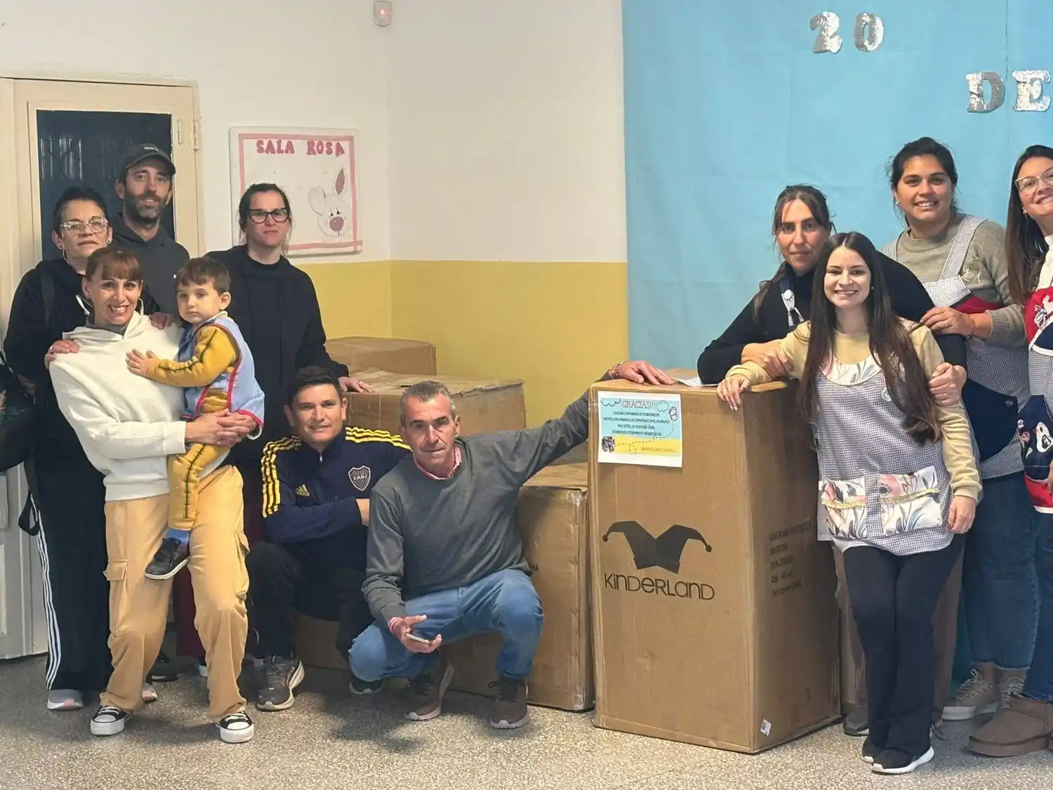 La familia Solera donó elementos al jardín 905, de Gobernador Castro. PH: Daniela Solera.