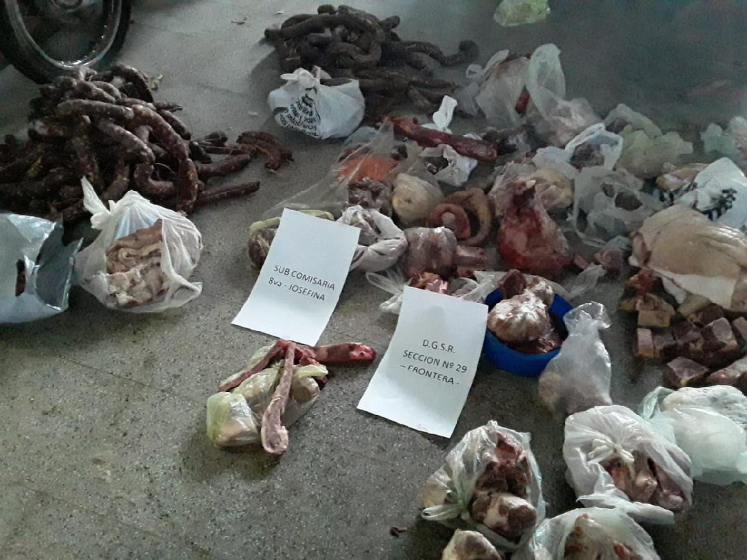 En un procedimiento policial en Josefina se secuestró carne y porcina