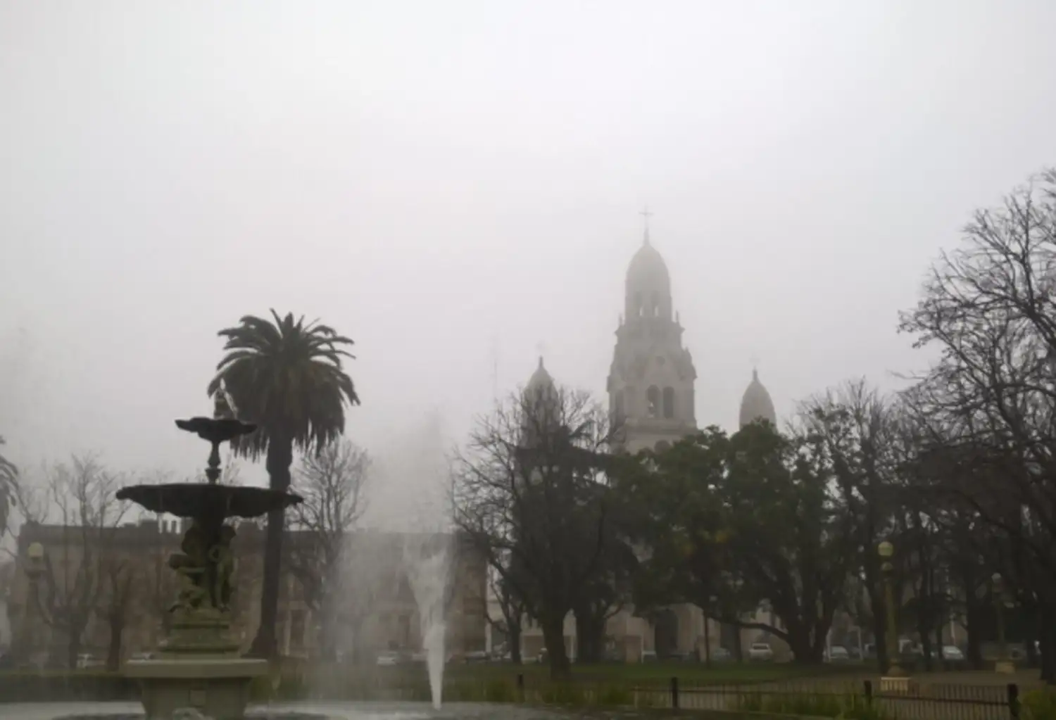 El SMN emitió una "advertencia violeta" por la presencia de bancos de niebla en la ciudad.