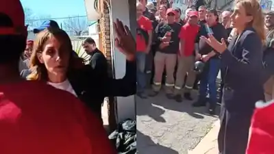 Momentos de tensión: trabajadores en huelga echaron a una senadora libertaria