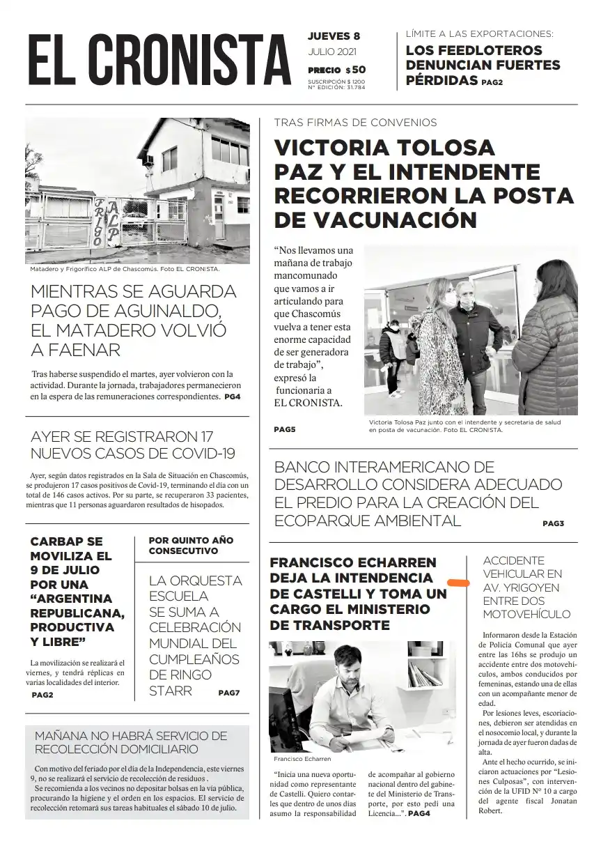 Tapa 8 de julio 2021
