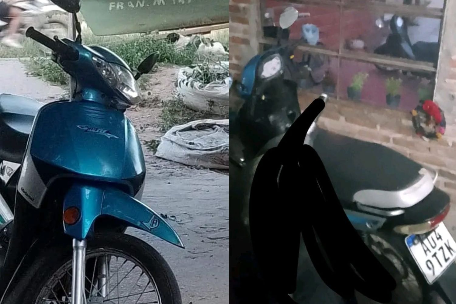 La moto que robaron a la víctima del asalto.