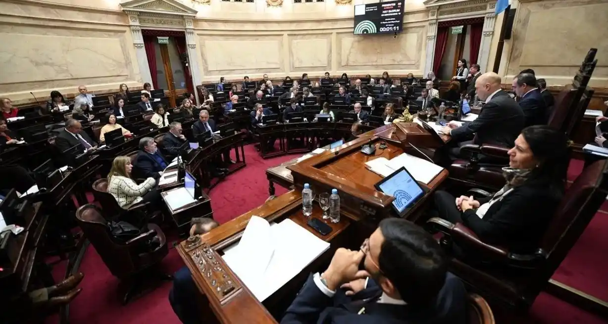 La sesión especial en el Senado de la Nación, convocada originalmente para tratar ascensos de militares y pliegos de diplomáticos de carrera. Foto: HCSN.