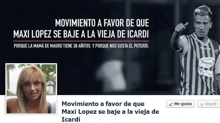 En Facebook piden que Maxi López 'se baje a la vieja de Icardi'