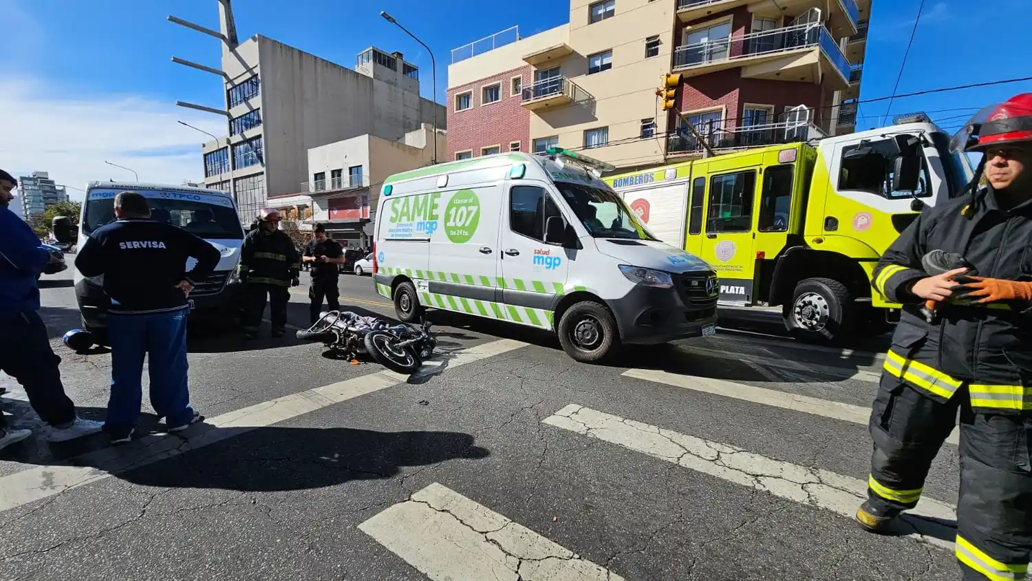 El accidente se registró ayer al mediodía.