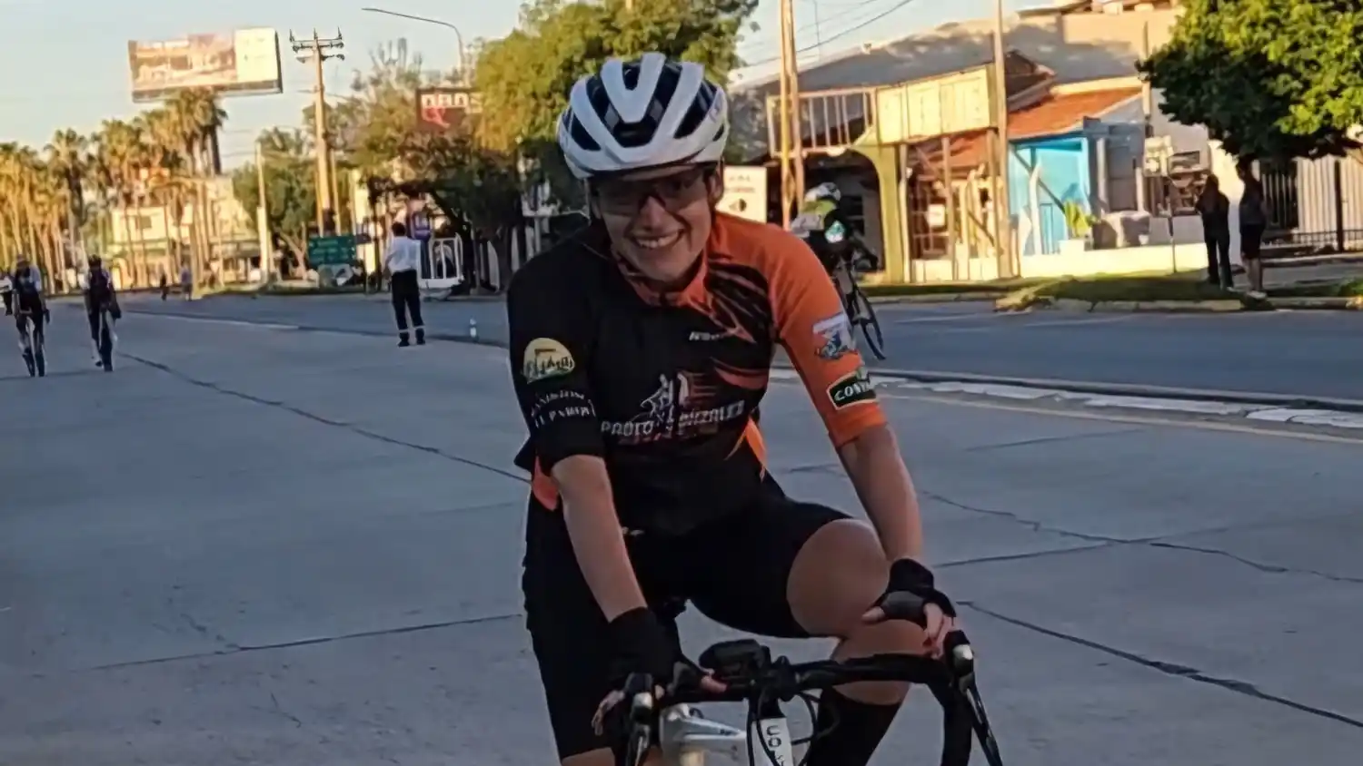 Daiana Almada, en la llegada de Doble.