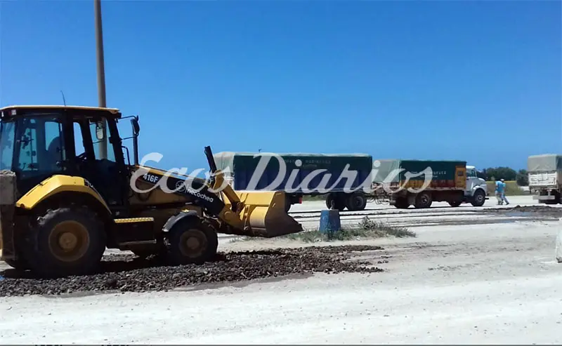 Reparación de accesos en la playa de camiones