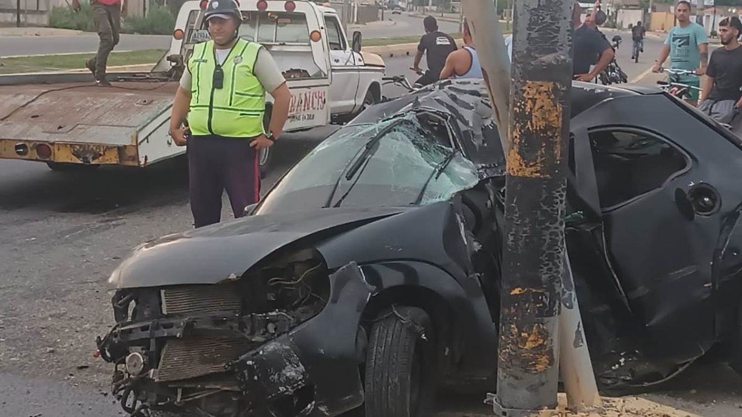 Murió tras chocar contra estación de servicio de gasolina