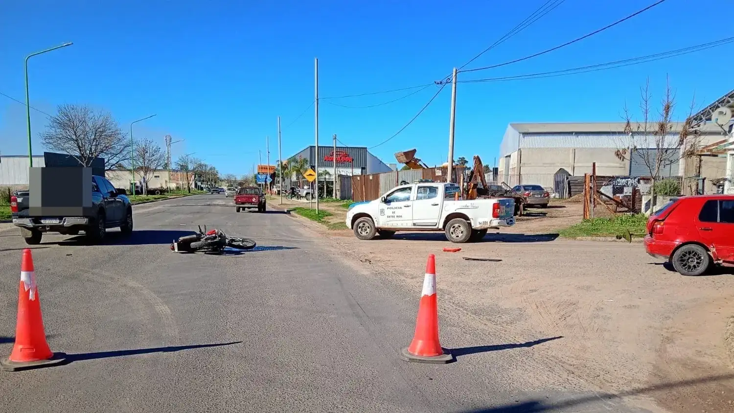 Un motociclista fue hospitalizado con heridas de gravedad
