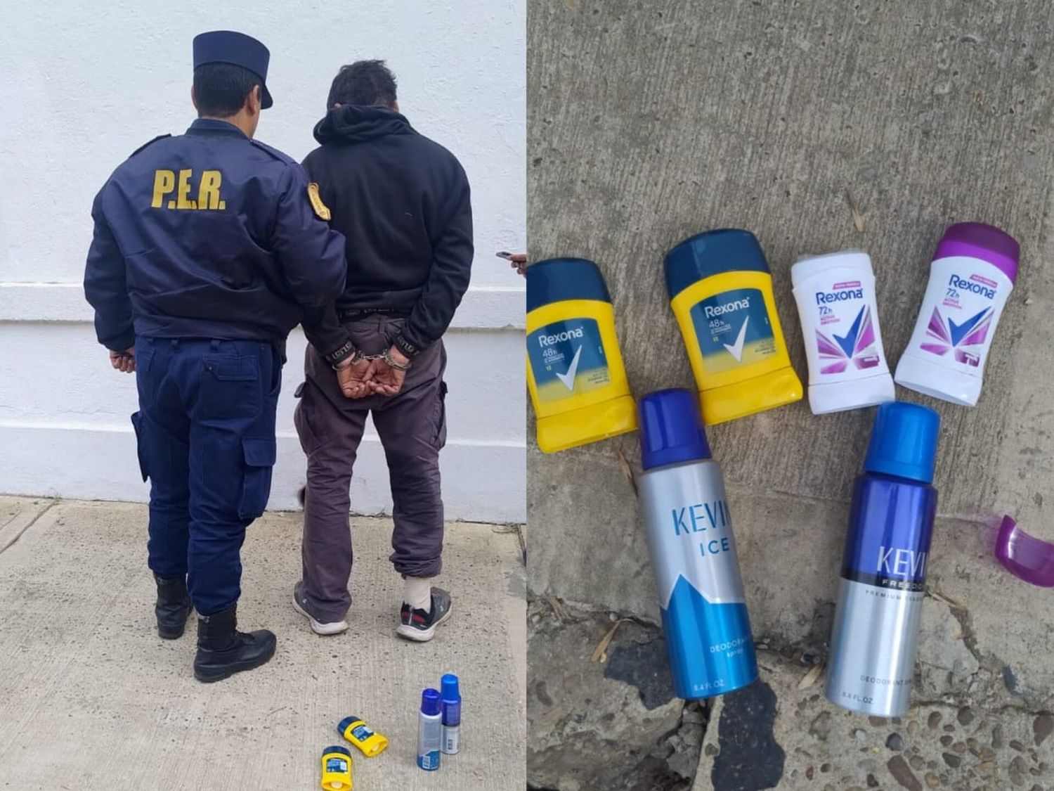 Detuvieron a un hombre tras esconder seis desodorantes entre sus ropas