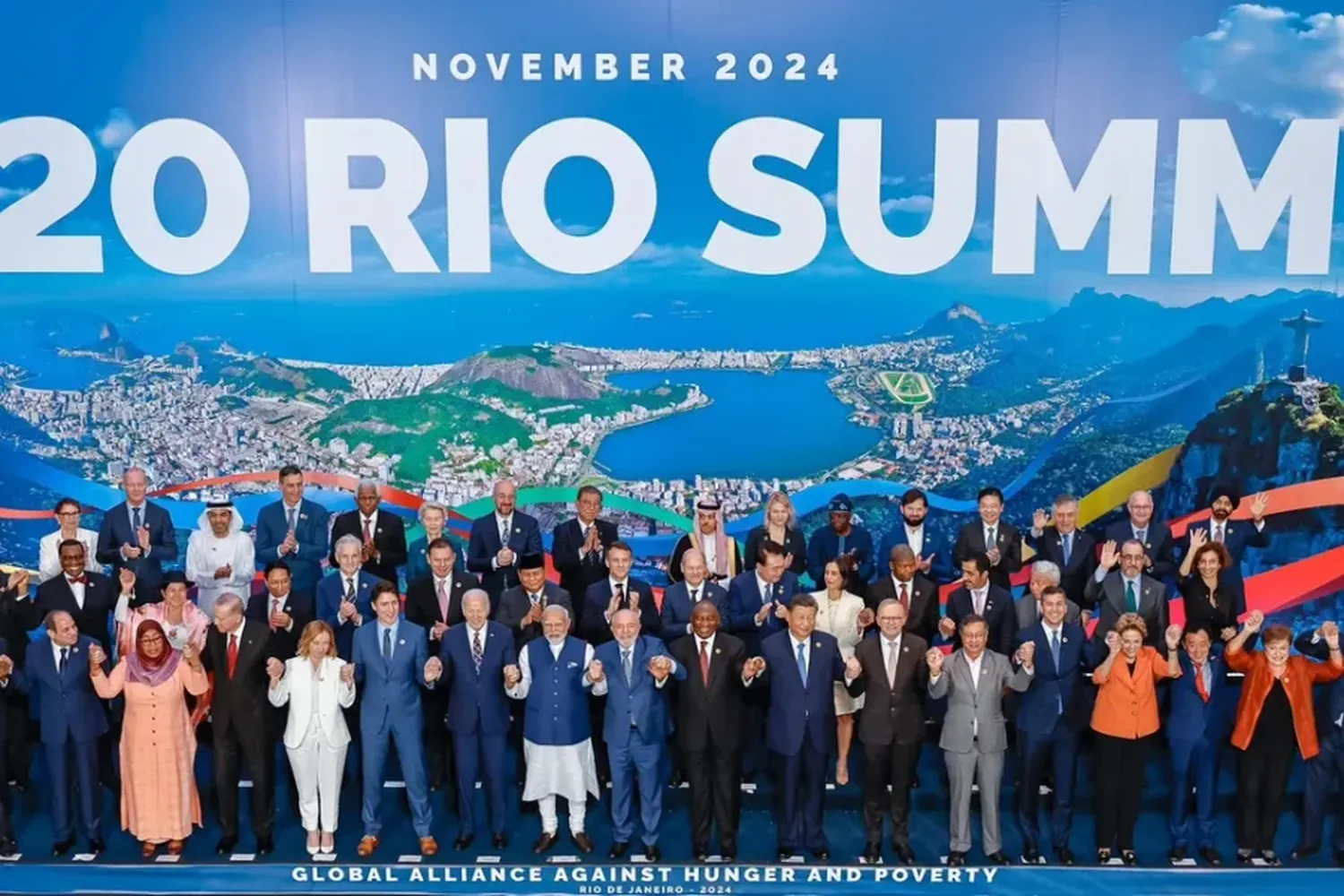 Milei se ausentó de la foto oficial de la Cumbre del G20