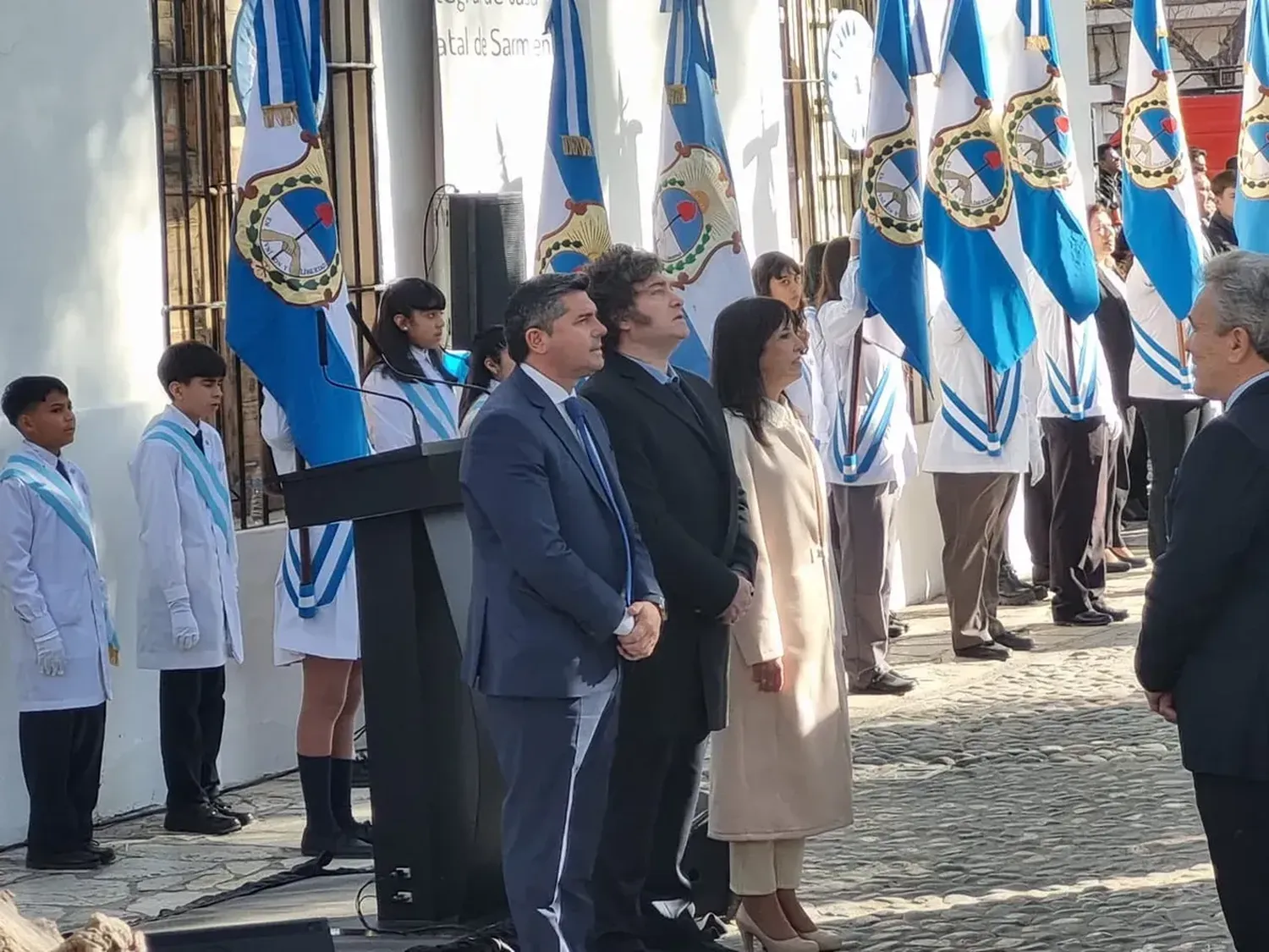 El Presidente encabezó un acto en la Casa de Sarmiento, en la capital de la provincia cuyana.