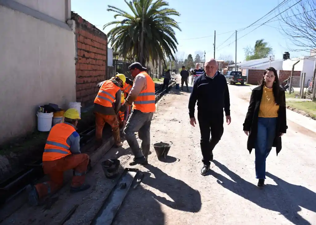 Avanzan las obras en las calles Florentina Gómez Miranda y Los Wichis de Crespo