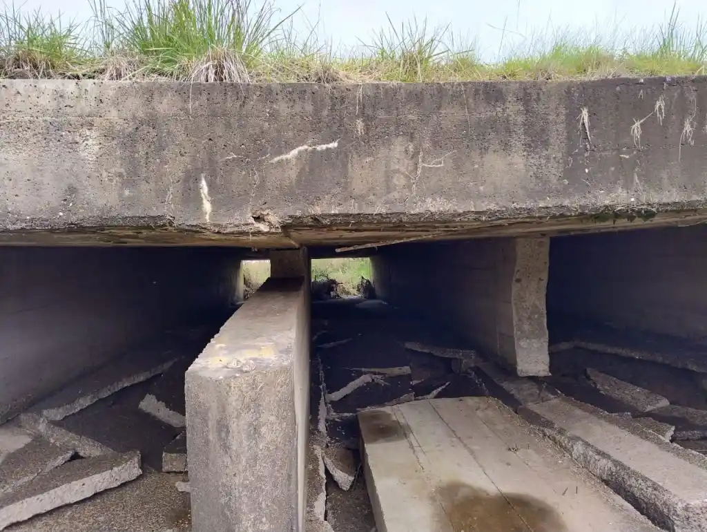 Se dañó una alcantarilla en Ruta 20, cerca de Gualeguaychú: solicitan circular con precaución