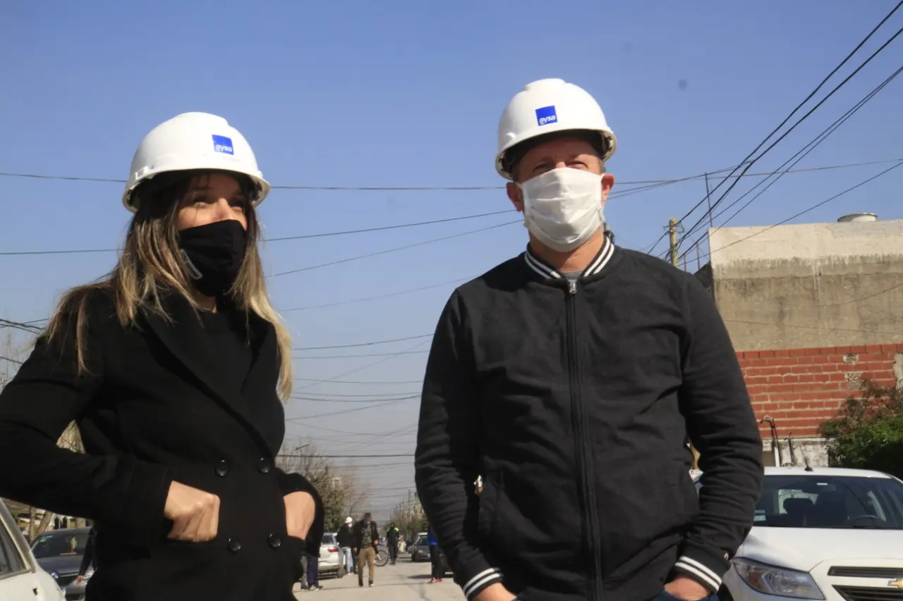 Galmarini e Insaurralde presenciaron trabajos que beneficiarán a 36 mil vecinos de Lomas de Zamora