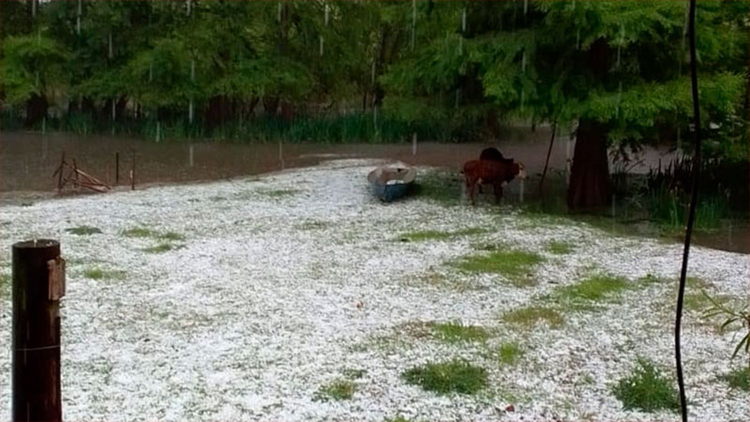 Granizo en la zona de Ibicuy