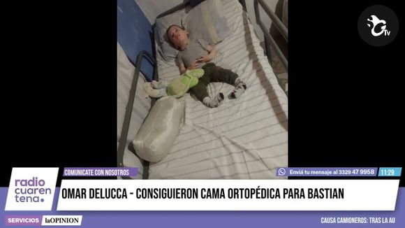 Consiguieron una cama ortopédica para Bastian y pronto llega la silla postural fija
