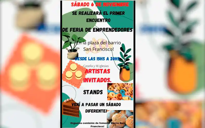 Feria de emprendedores en el barrio San Francisco
