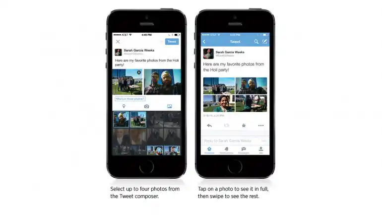 Twitter ahora permite etiquetar y subir más de una foto al mismo tiempo